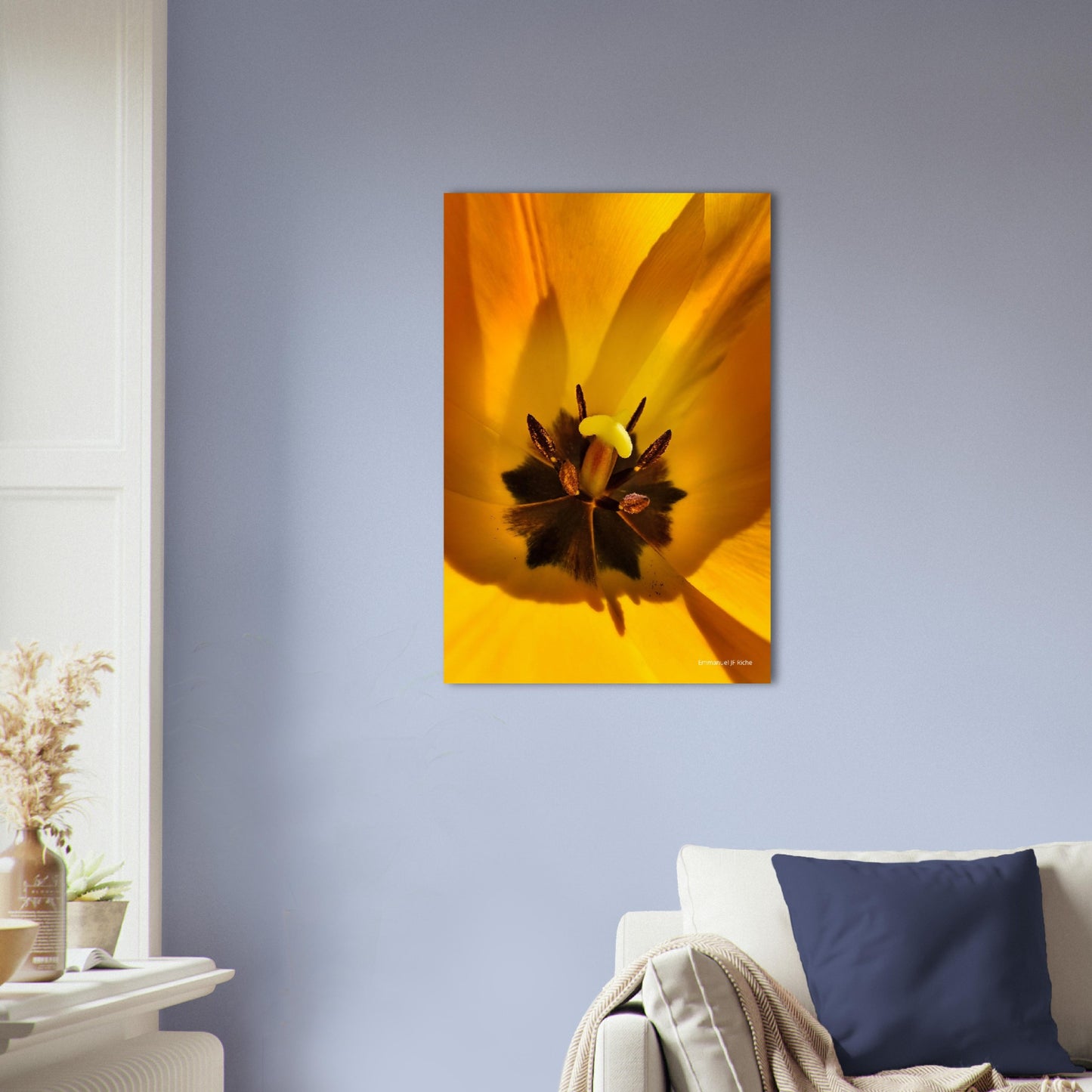 Tulipe jaune - Impression sur aluminium